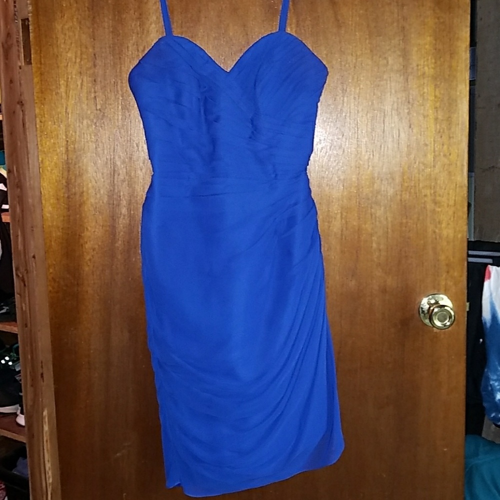 Strapless dress.